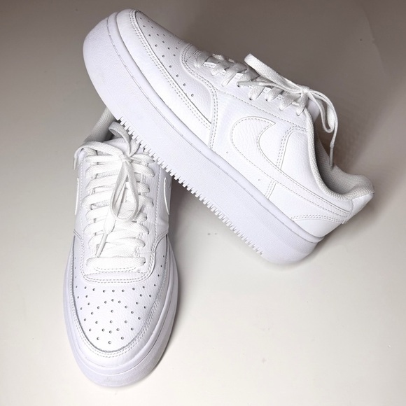 Nike Shoes - Nike Women’s Court Vision Alta LTR White Platform Sneakers Size - 10